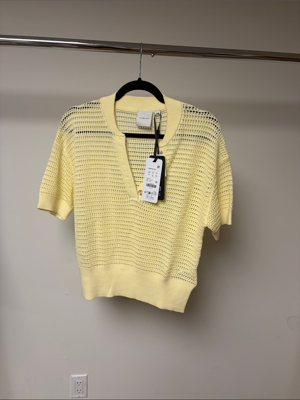 Varley Callie knit top anise flower